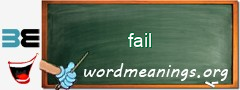 WordMeaning blackboard for fail